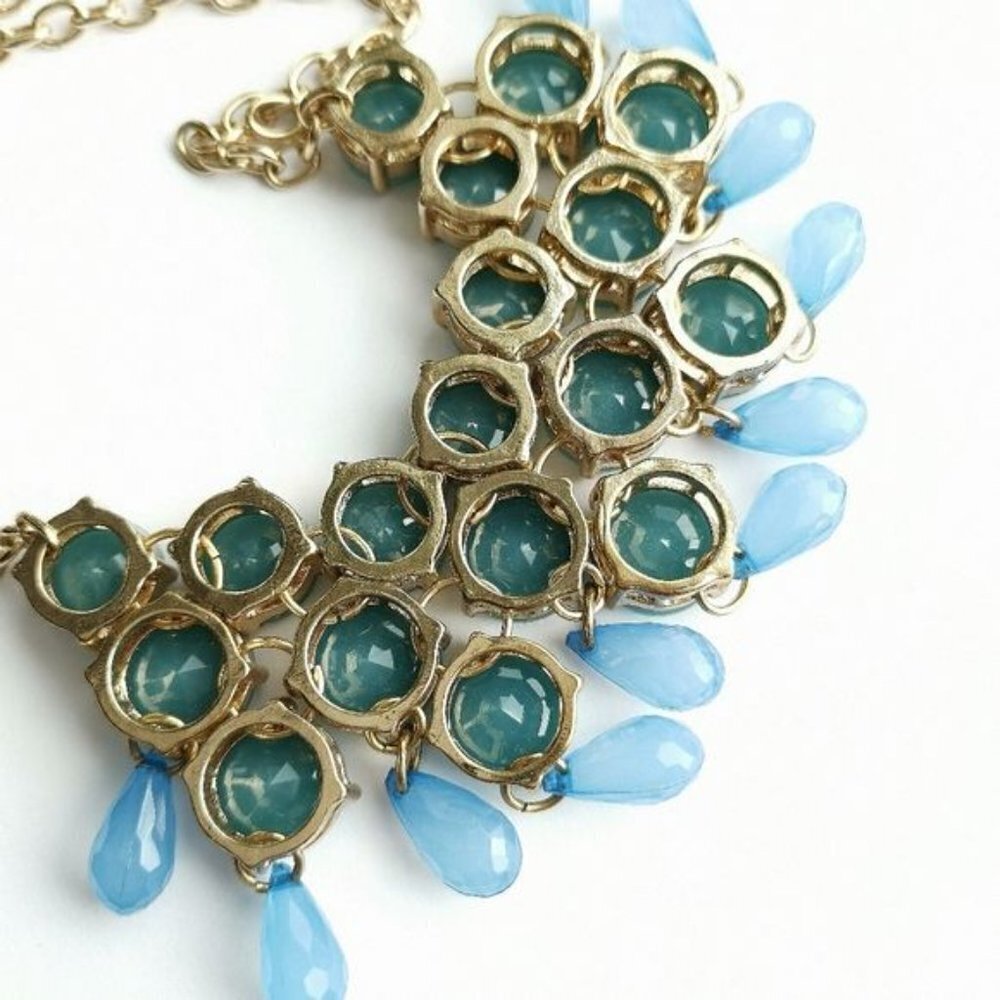 Vintage Turquoise Cascade Statement Necklace - image 6